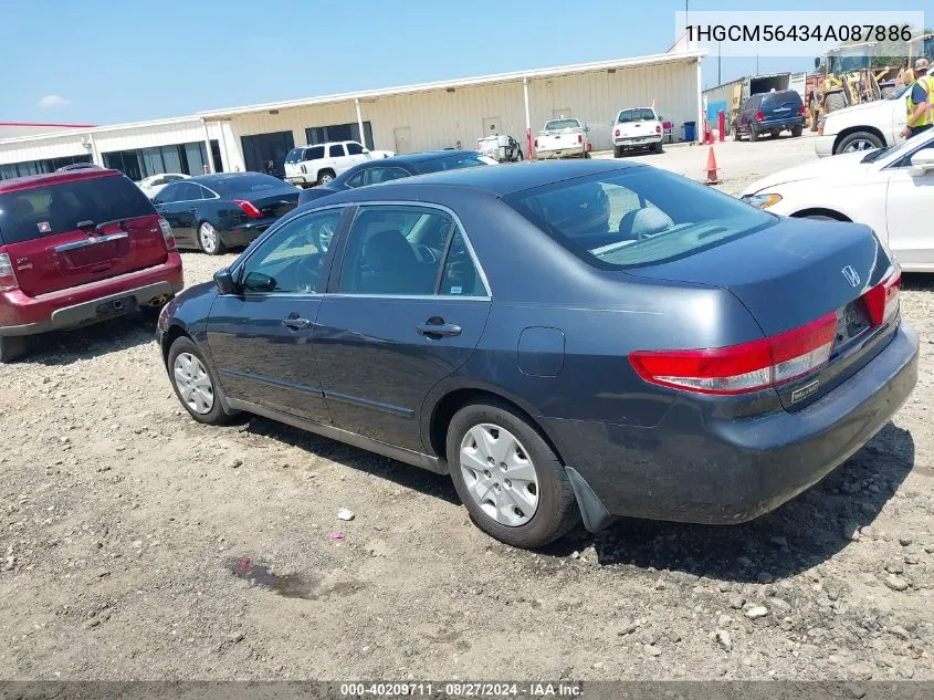 1HGCM56434A087886 2004 Honda Accord 2.4 Lx