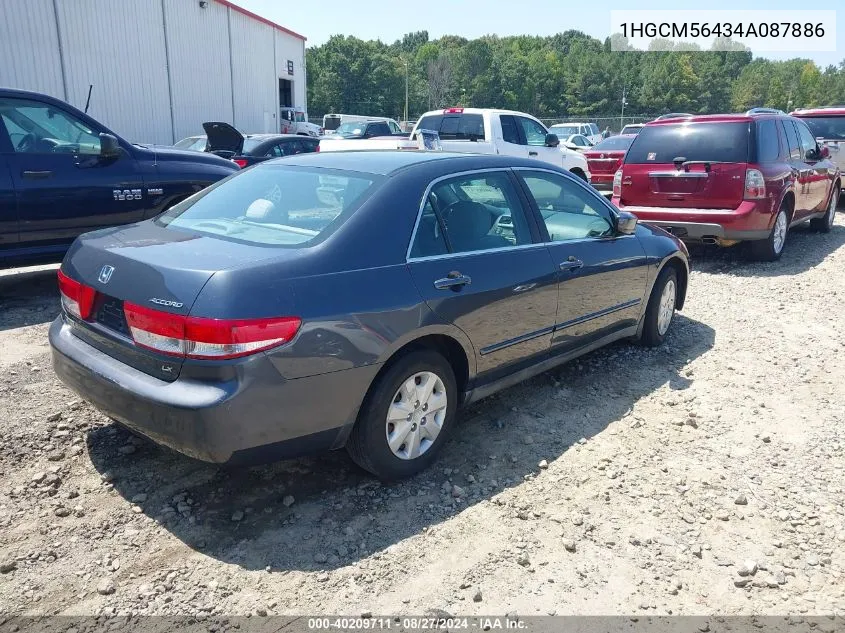 2004 Honda Accord 2.4 Lx VIN: 1HGCM56434A087886 Lot: 40209711