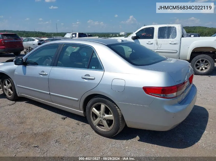 2004 Honda Accord 2.4 Ex VIN: JHMCM56834C022119 Lot: 40213527