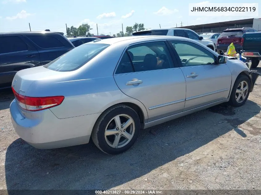 JHMCM56834C022119 2004 Honda Accord 2.4 Ex