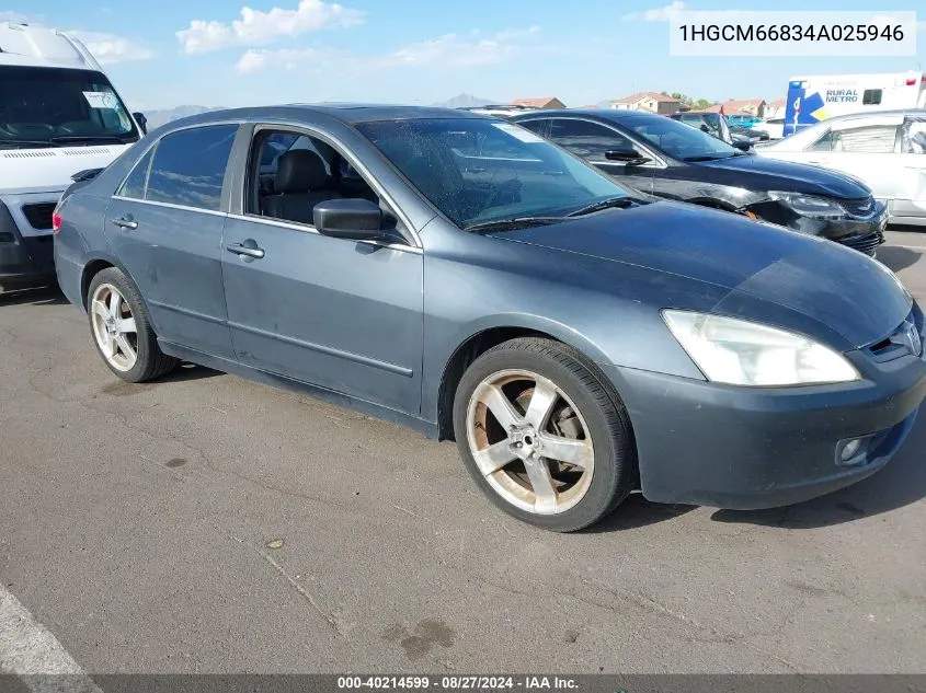 2004 Honda Accord 3.0 Ex VIN: 1HGCM66834A025946 Lot: 40214599