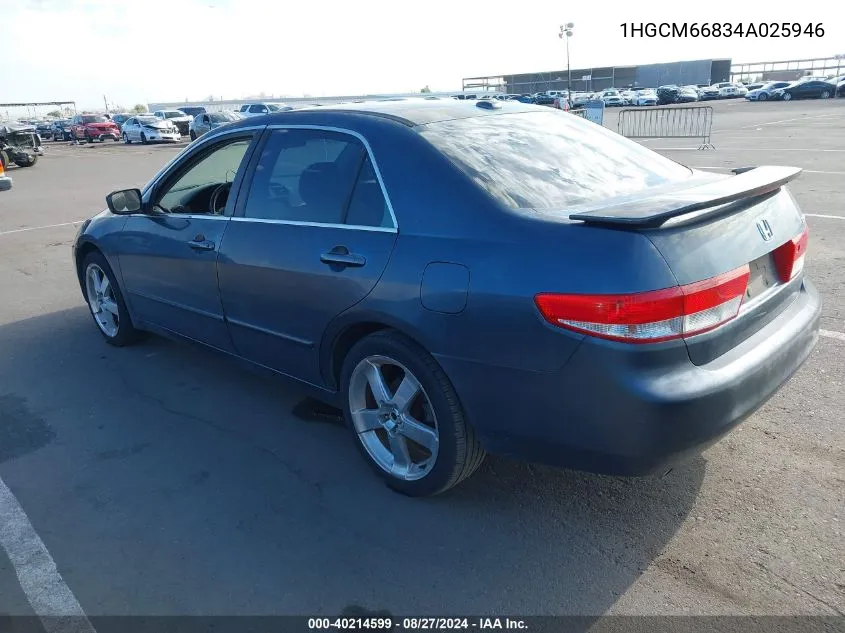 1HGCM66834A025946 2004 Honda Accord 3.0 Ex