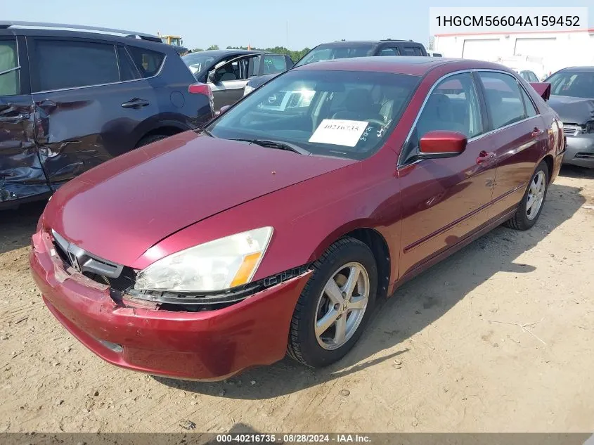 1HGCM56604A159452 2004 Honda Accord 2.4 Ex