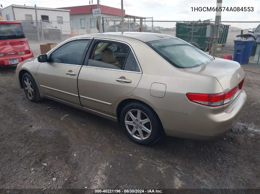 2004 Honda Accord 3.0 Ex VIN: 1HGCM66574A084553 Lot: 40221196