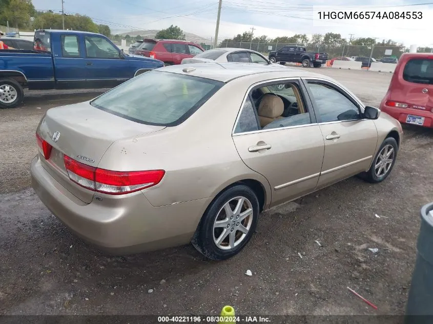 2004 Honda Accord 3.0 Ex VIN: 1HGCM66574A084553 Lot: 40221196