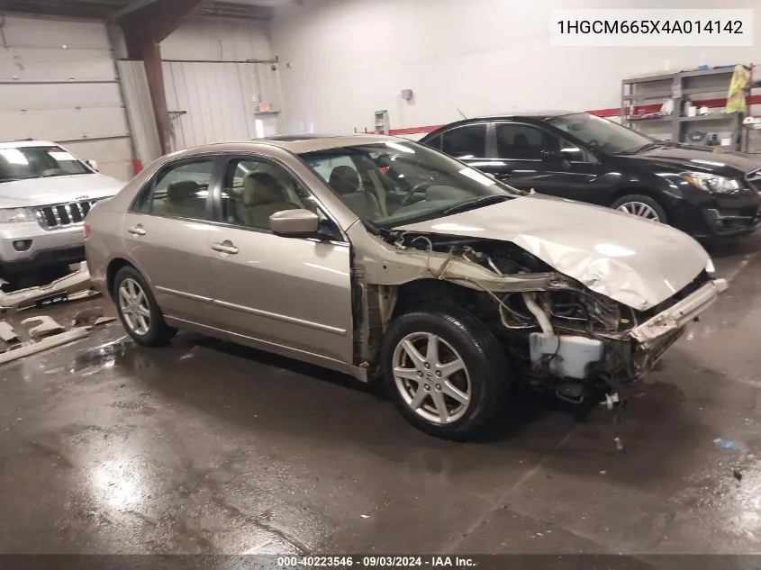 2004 Honda Accord 3.0 Ex VIN: 1HGCM665X4A014142 Lot: 40223546