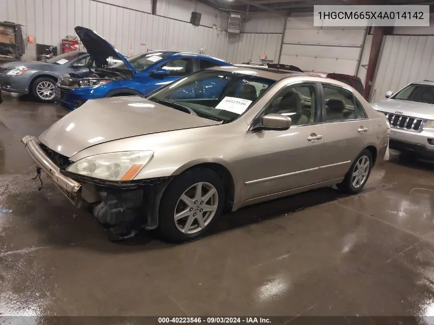 2004 Honda Accord 3.0 Ex VIN: 1HGCM665X4A014142 Lot: 40223546