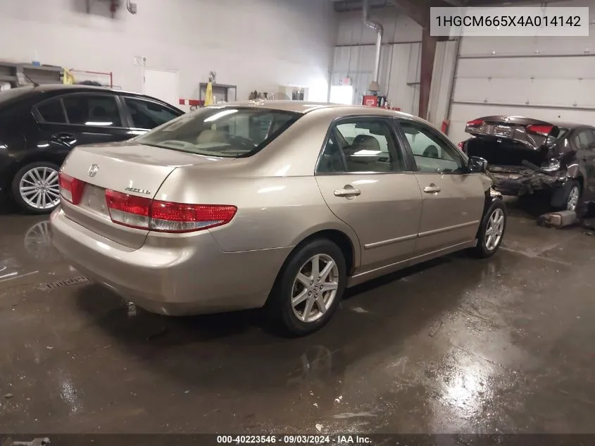 2004 Honda Accord 3.0 Ex VIN: 1HGCM665X4A014142 Lot: 40223546