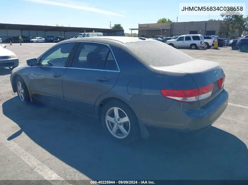 2004 Honda Accord 2.4 Ex VIN: JHMCM56834C038658 Lot: 40225944