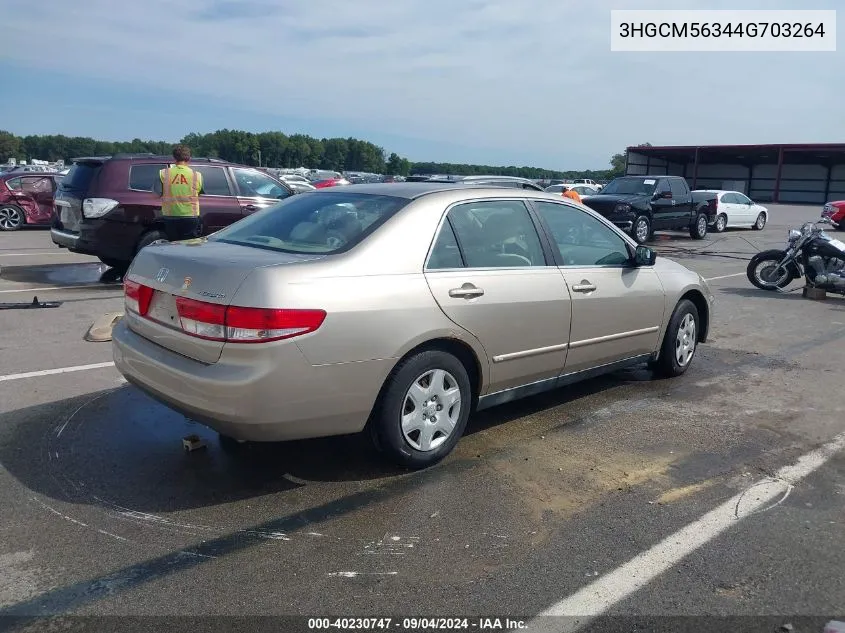 2004 Honda Accord 2.4 Lx VIN: 3HGCM56344G703264 Lot: 40230747