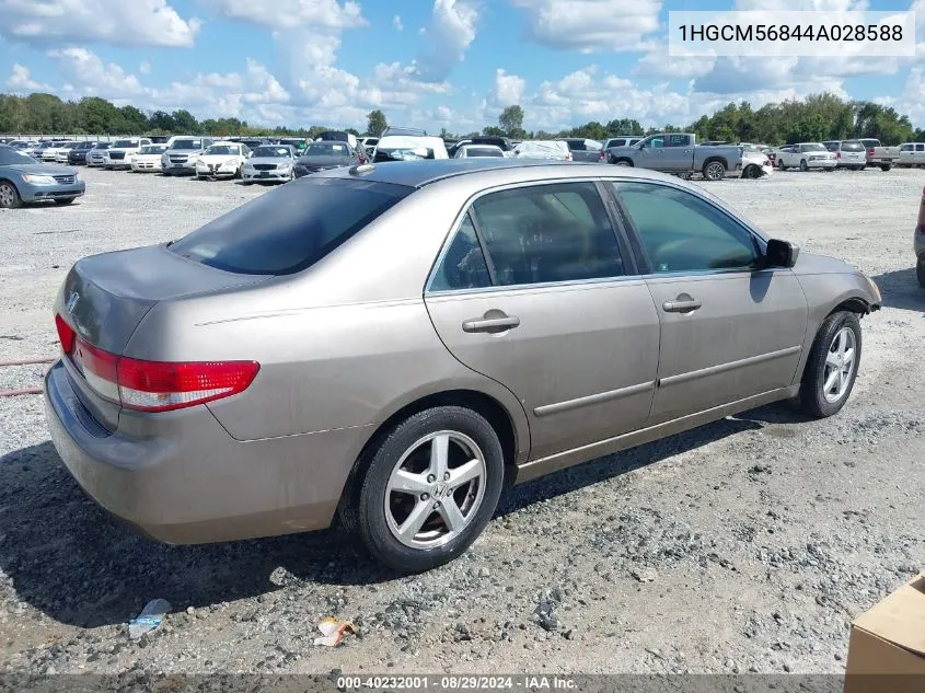 2004 Honda Accord 2.4 Ex VIN: 1HGCM56844A028588 Lot: 40232001