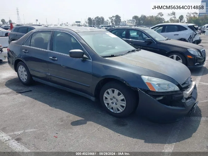 2004 Honda Accord 2.4 Lx VIN: JHMCM56364C014858 Lot: 40235661