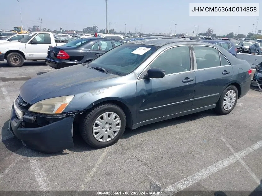 2004 Honda Accord 2.4 Lx VIN: JHMCM56364C014858 Lot: 40235661