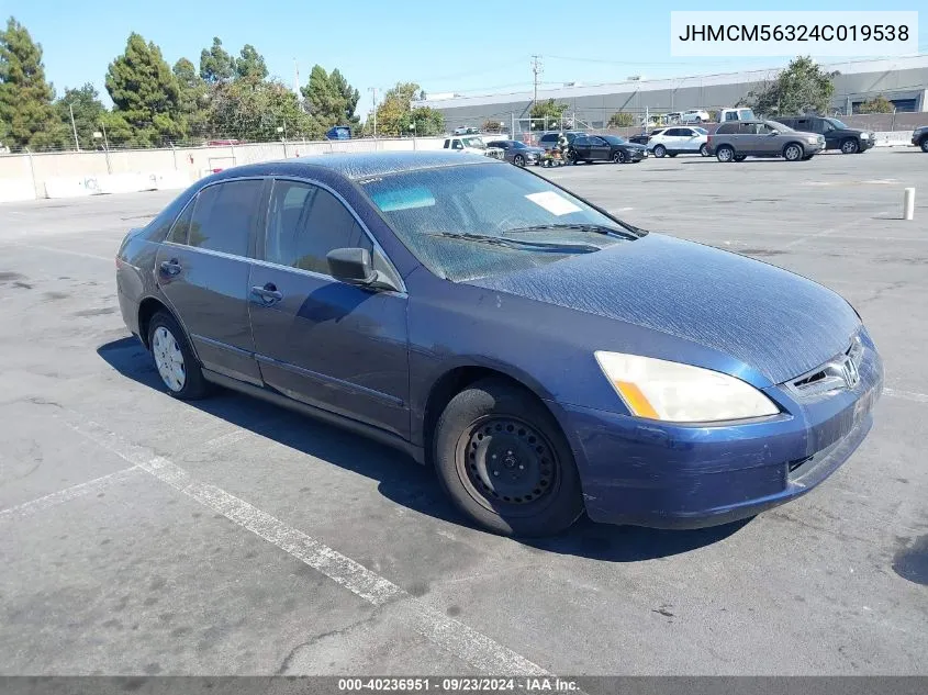 JHMCM56324C019538 2004 Honda Accord 2.4 Lx