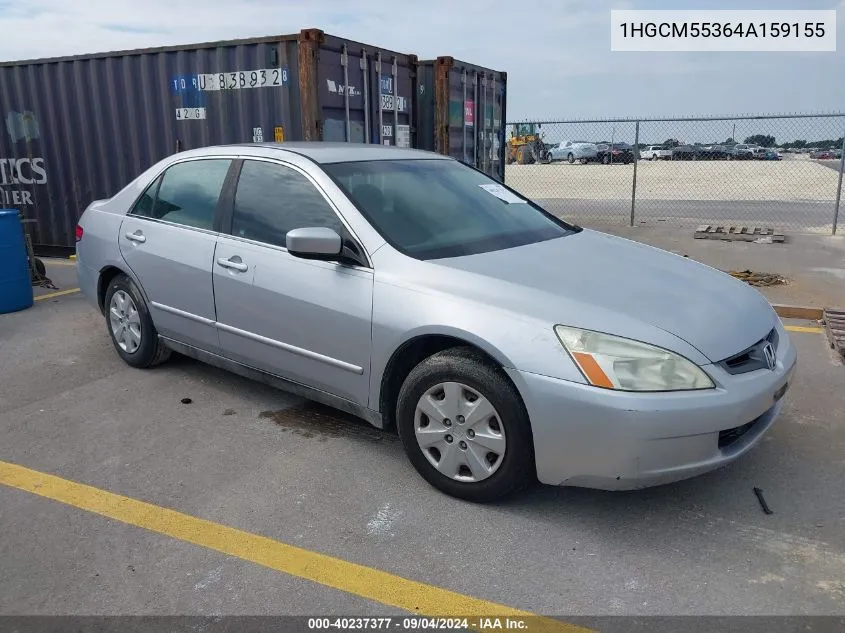 2004 Honda Accord 2.4 Lx VIN: 1HGCM55364A159155 Lot: 40594126