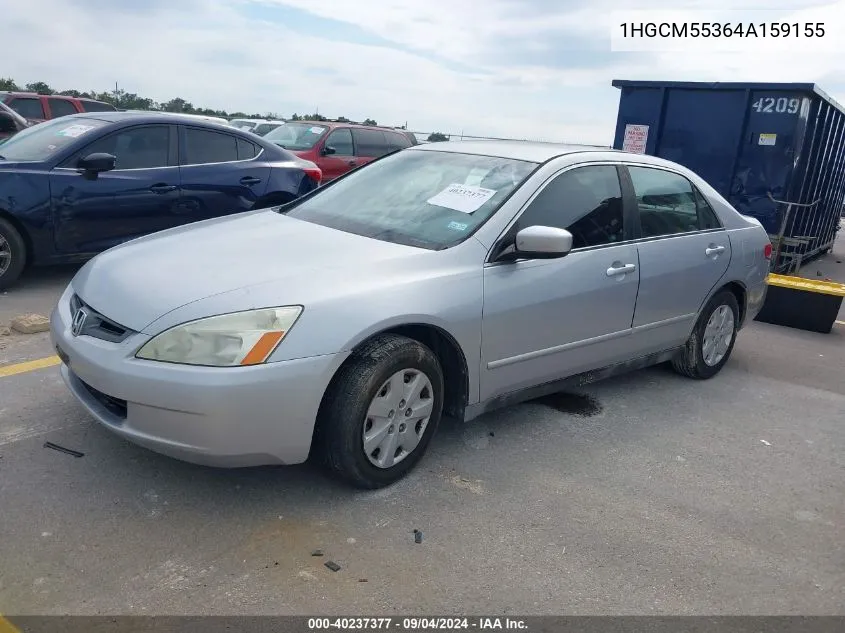 2004 Honda Accord 2.4 Lx VIN: 1HGCM55364A159155 Lot: 40237377