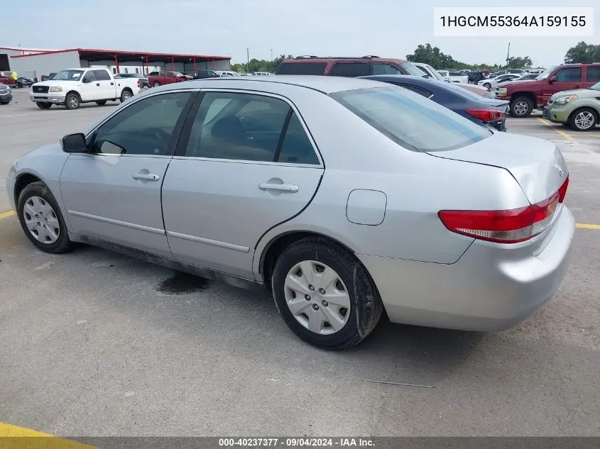 2004 Honda Accord 2.4 Lx VIN: 1HGCM55364A159155 Lot: 40594126