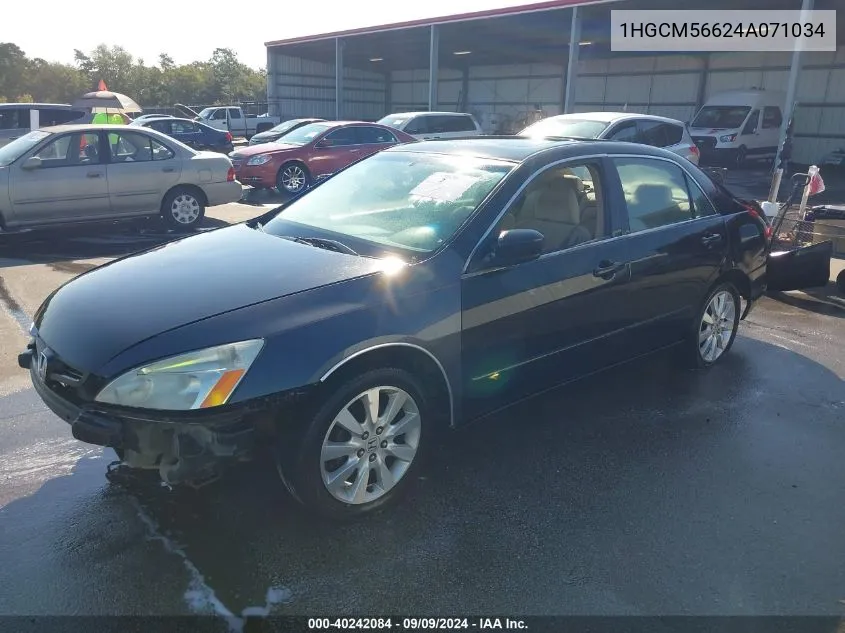 2004 Honda Accord 2.4 Ex VIN: 1HGCM56624A071034 Lot: 40242084