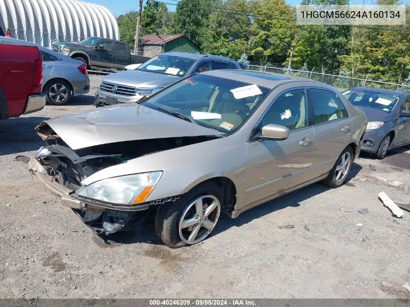 2004 Honda Accord 2.4 Ex VIN: 1HGCM56624A160134 Lot: 40246209