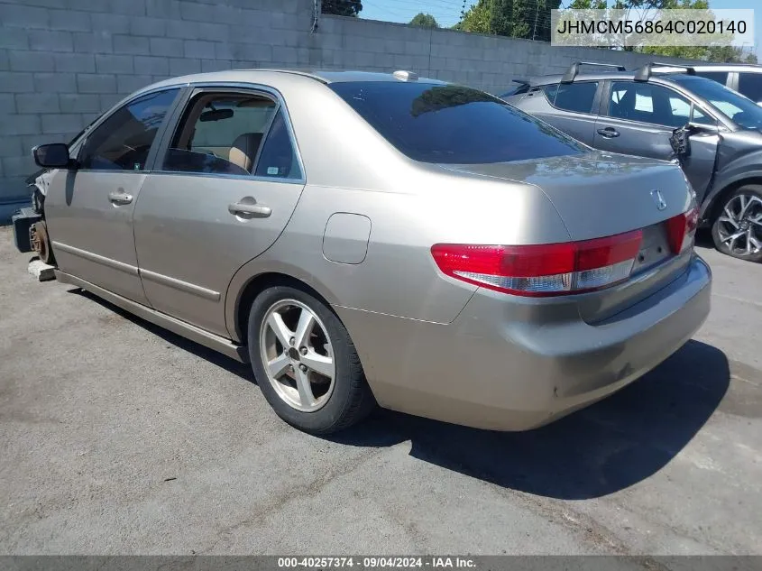 JHMCM56864C020140 2004 Honda Accord 2.4 Ex