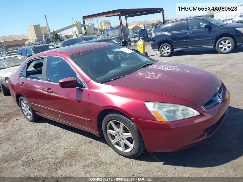 2004 Honda Accord 3.0 Ex VIN: 1HGCM665X4A080528 Lot: 40258212