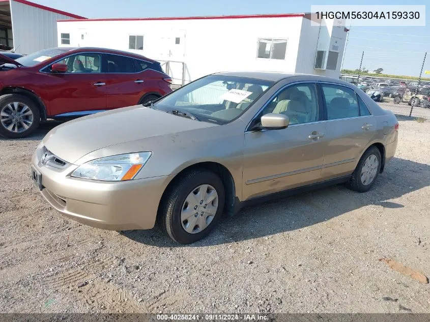 2004 Honda Accord 2.4 Lx VIN: 1HGCM56304A159330 Lot: 40258241