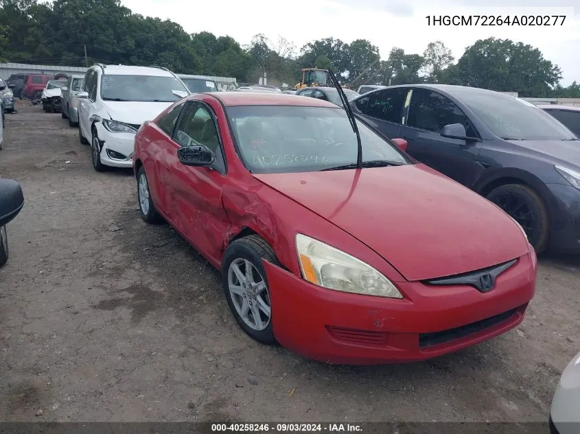 1HGCM72264A020277 2004 Honda Accord 2.4 Lx