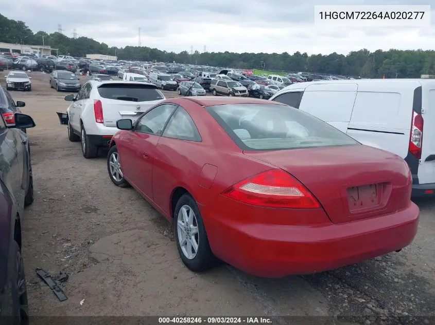 1HGCM72264A020277 2004 Honda Accord 2.4 Lx