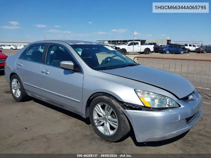 2004 Honda Accord 3.0 Lx VIN: 1HGCM66344A065795 Lot: 40259137