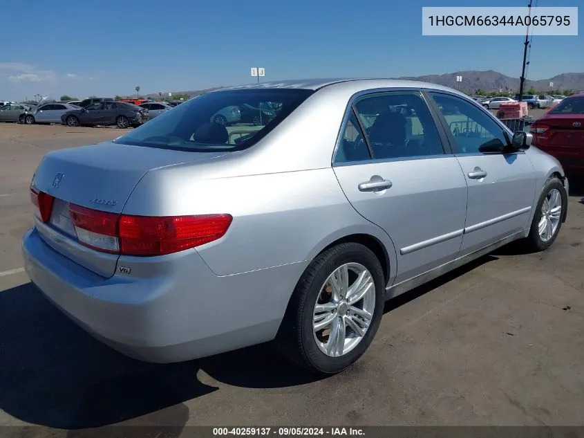 2004 Honda Accord 3.0 Lx VIN: 1HGCM66344A065795 Lot: 40259137