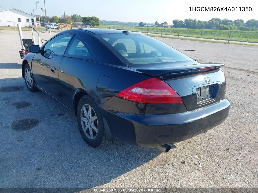 2004 Honda Accord 3.0 Ex VIN: 1HGCM826X4A011350 Lot: 40259795