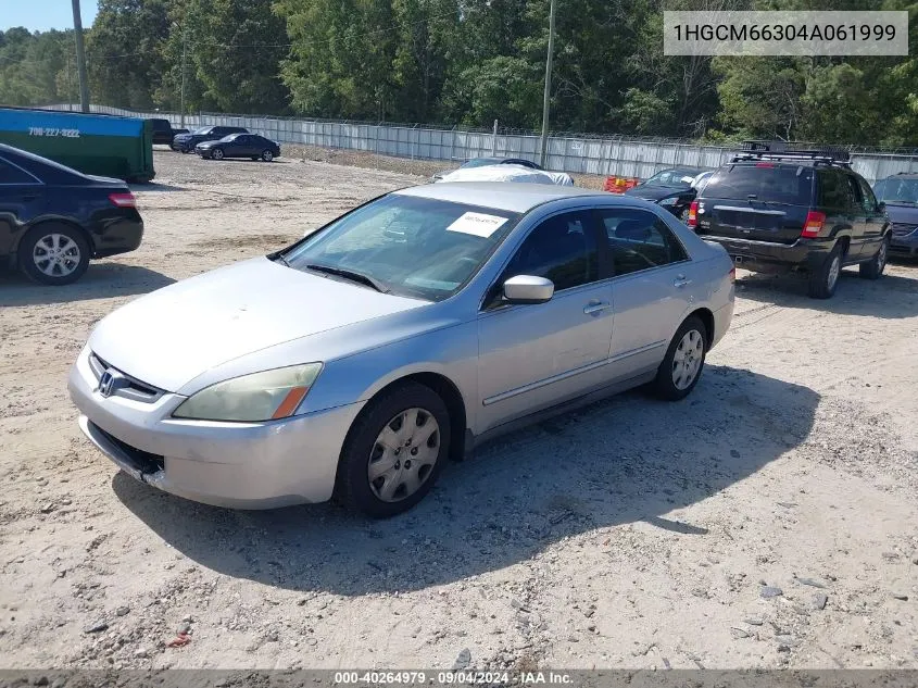 2004 Honda Accord 3.0 Lx VIN: 1HGCM66304A061999 Lot: 40264979