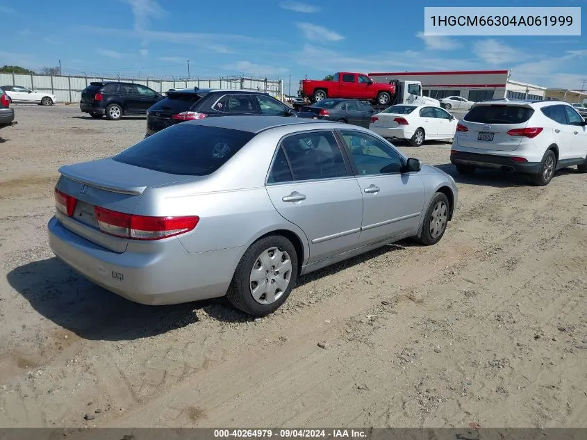 2004 Honda Accord 3.0 Lx VIN: 1HGCM66304A061999 Lot: 40264979