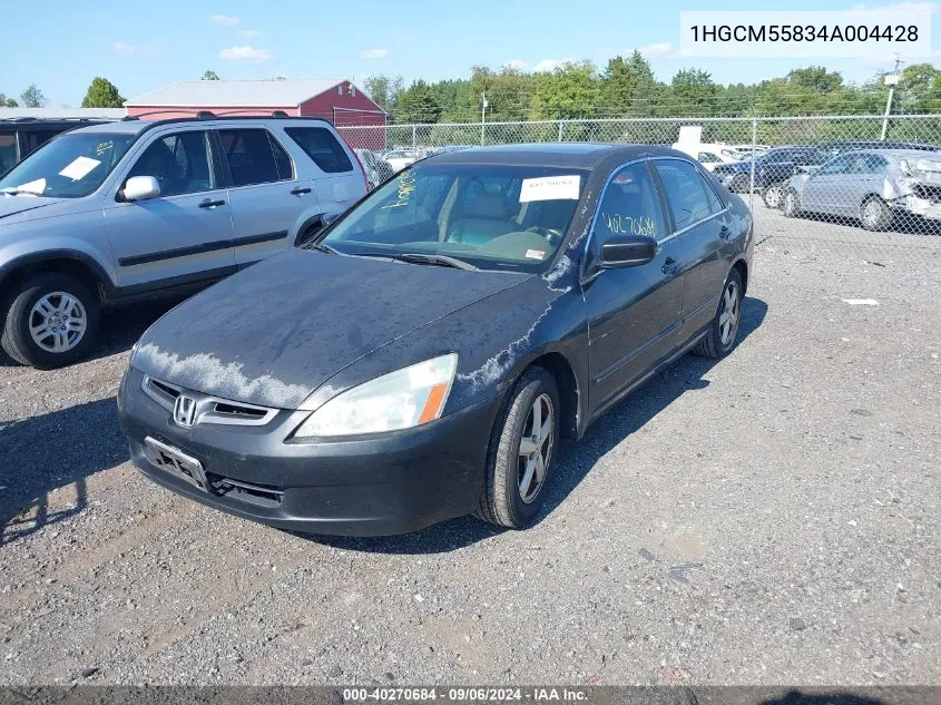 1HGCM55834A004428 2004 Honda Accord 2.4 Ex