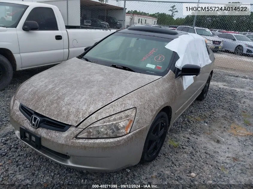 1HGCM55724A014522 2004 Honda Accord 2.4 Ex