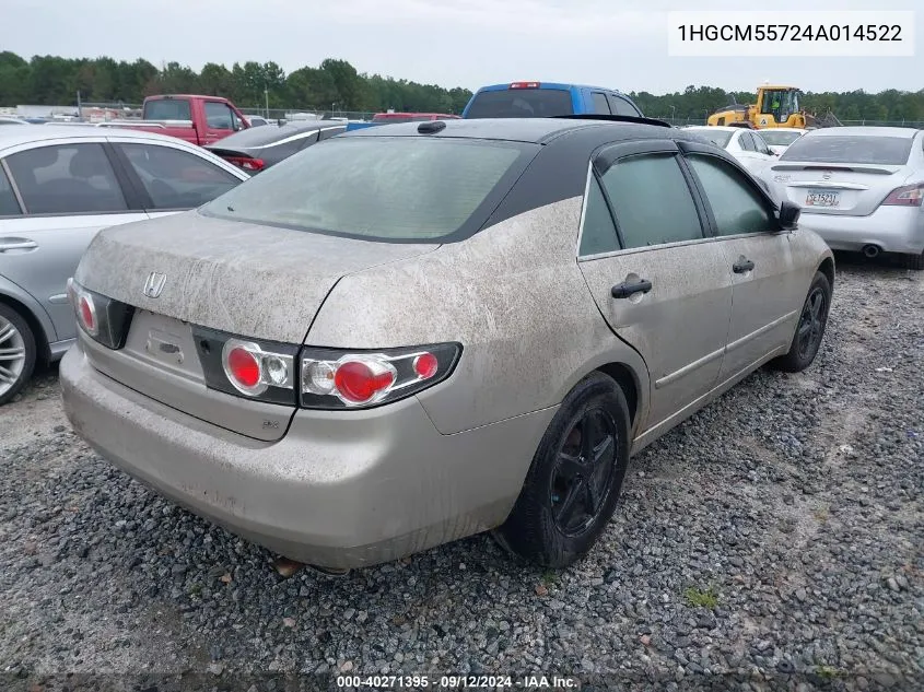 1HGCM55724A014522 2004 Honda Accord 2.4 Ex