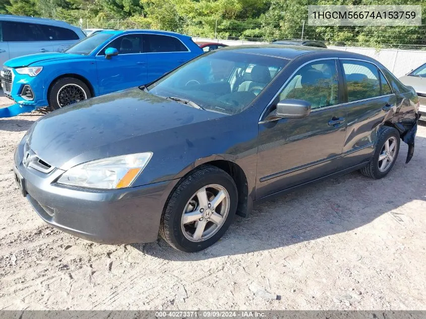 1HGCM56674A153759 2004 Honda Accord 2.4 Ex