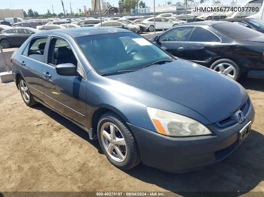 2004 Honda Accord 2.4 Ex VIN: JHMCM56774C037780 Lot: 40275197