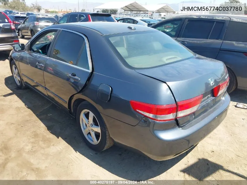 2004 Honda Accord 2.4 Ex VIN: JHMCM56774C037780 Lot: 40275197