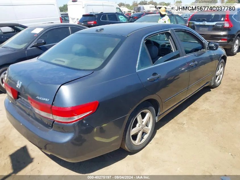 2004 Honda Accord 2.4 Ex VIN: JHMCM56774C037780 Lot: 40275197