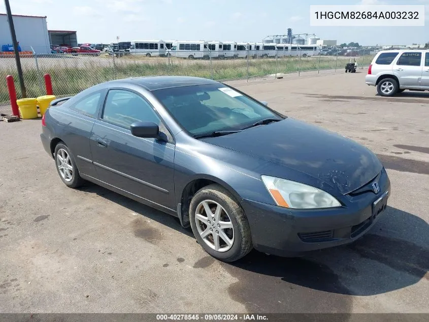 1HGCM82684A003232 2004 Honda Accord 3.0 Ex