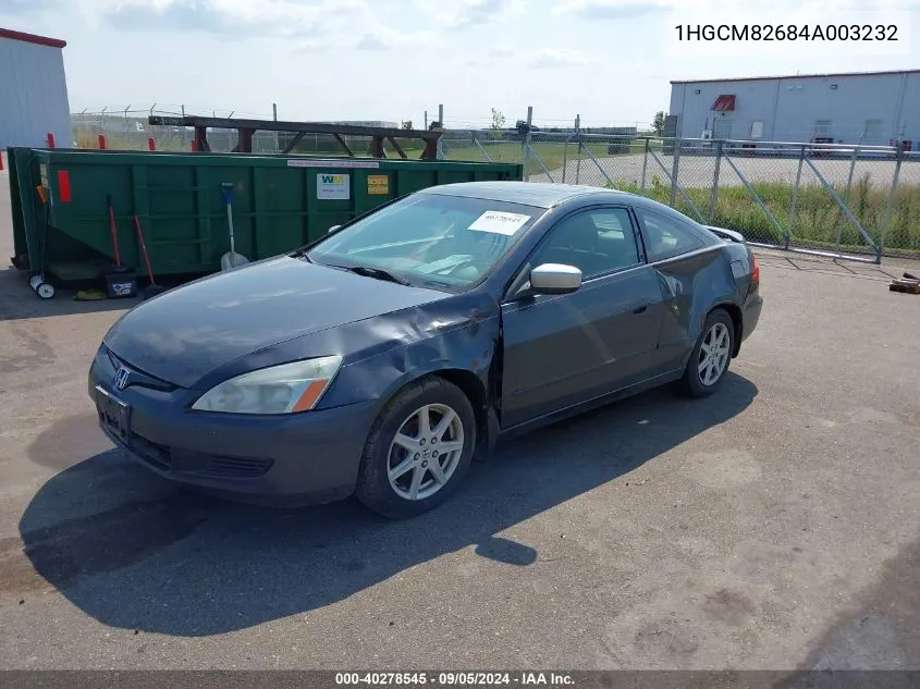 1HGCM82684A003232 2004 Honda Accord 3.0 Ex