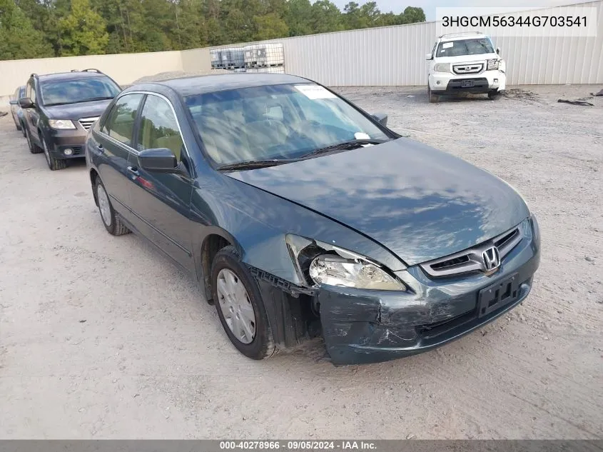 2004 Honda Accord Lx VIN: 3HGCM56344G703541 Lot: 40278966