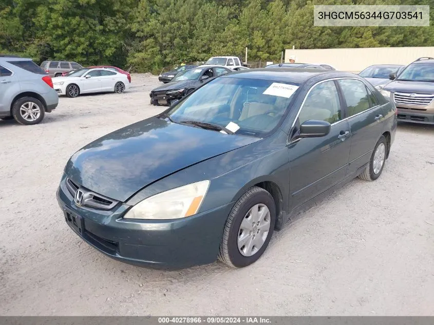 2004 Honda Accord Lx VIN: 3HGCM56344G703541 Lot: 40278966