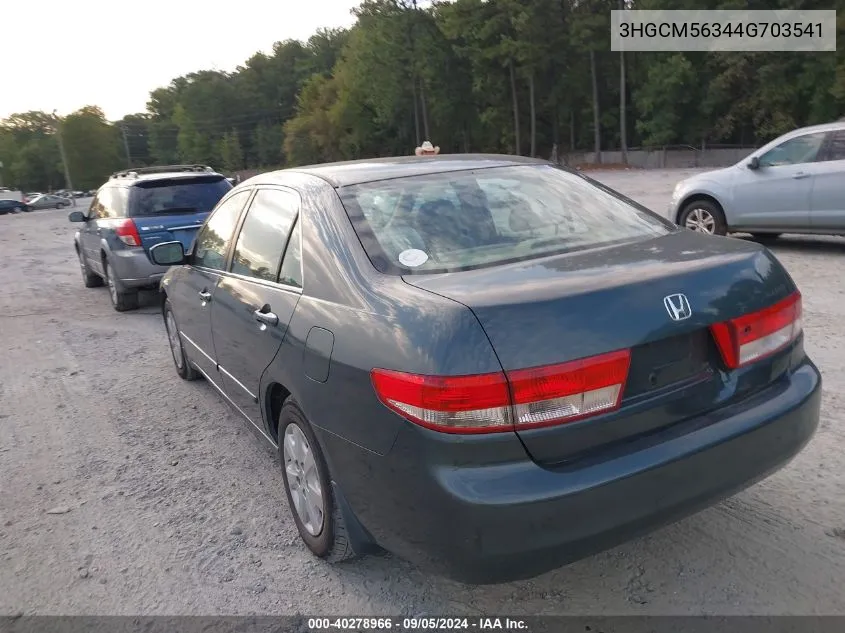 2004 Honda Accord Lx VIN: 3HGCM56344G703541 Lot: 40278966