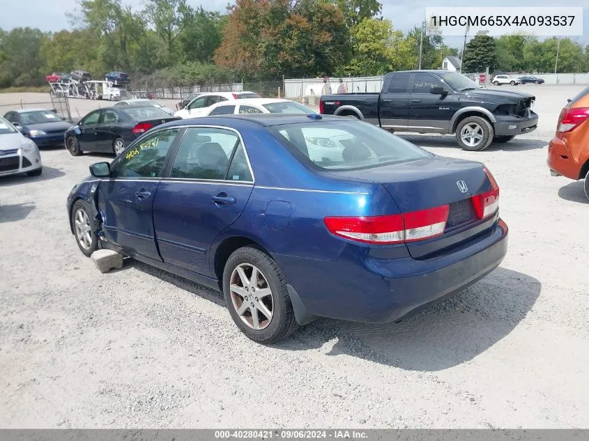 2004 Honda Accord 3.0 Ex VIN: 1HGCM665X4A093537 Lot: 40280421