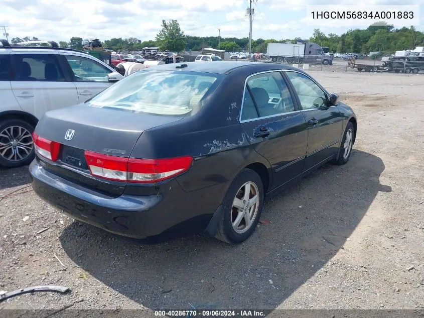 2004 Honda Accord 2.4 Ex VIN: 1HGCM56834A001883 Lot: 40286770