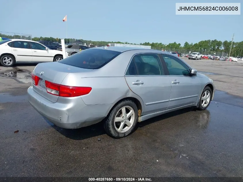 JHMCM56824C006008 2004 Honda Accord 2.4 Ex