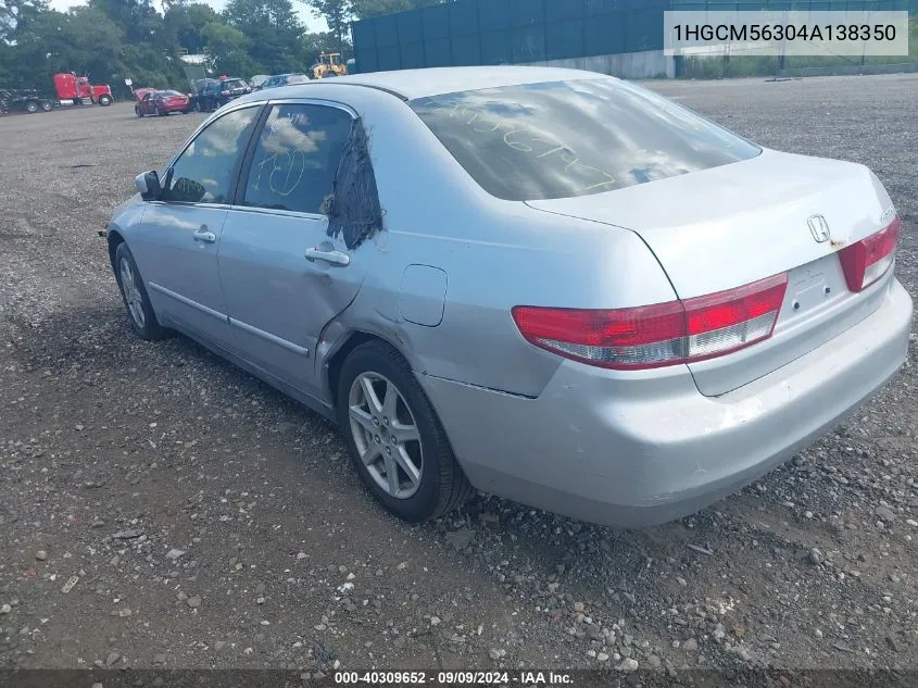 2004 Honda Accord 2.4 Lx VIN: 1HGCM56304A138350 Lot: 40309652