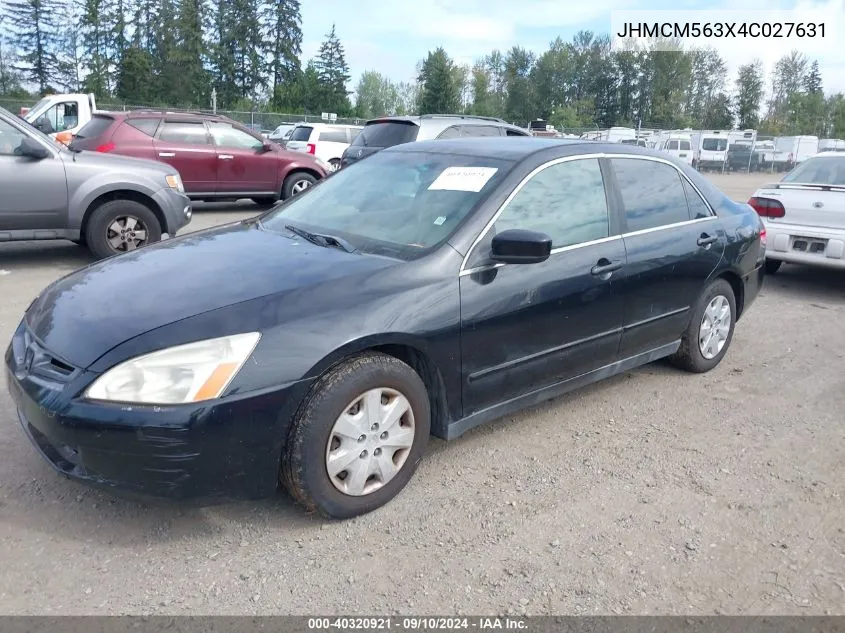 2004 Honda Accord 2.4 Lx VIN: JHMCM563X4C027631 Lot: 40320921